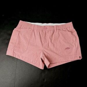 Aftco Original Fishing Shorts Women 4 Small Pink Beach Performance 3" Inseam
